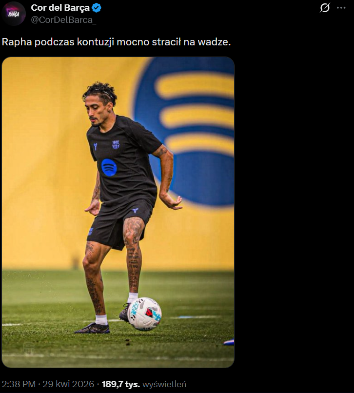 Tak wygląda Raphinha po POWROCIE do treningów z Barceloną o.O